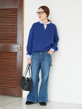 「Lee（リー）のアイテム」を使った、Sallyさん（レディース・162cm）の秋コーディネート