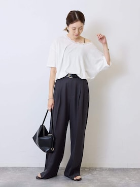 「SLOBE IENA（スローブイエナ）のアイテム」を使った、Sallyさん（レディース・162cm）の夏コーディネート
