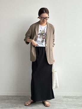 「SLOBE IENA（スローブイエナ）のアイテム」を使った、Sallyさん（レディース・162cm）の夏コーディネート