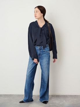 「Healthy denim（ヘルシーデニム）のアイテム（デニムパンツ）」を使った、Sallyさん（レディース・162cm）の夏コーディネート