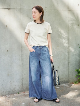 「Letra（レトラ）のアイテム」を使った、Sallyさん（レディース・162cm）の春コーディネート