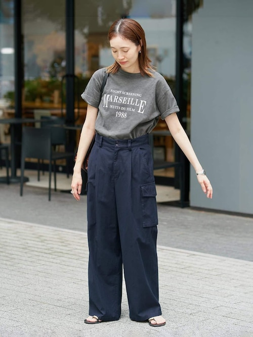 SLOBE IENA（スローブイエナ） カーゴパンツ バックサテンミリタリー
