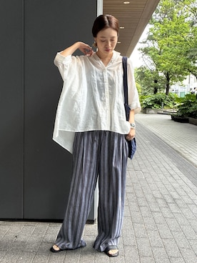 「SLOBE IENA（スローブイエナ）のアイテム」を使った、Sallyさん（レディース・162cm）の夏コーディネート