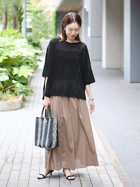「Letra（レトラ）のアイテム」を使った、Sallyさん（レディース・162cm）の夏コーディネート
