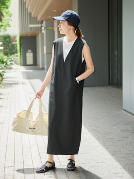 「SLOBE IENA（スローブイエナ）のアイテム（ワンピース/ドレス）」を使った、Sallyさん（レディース・162cm）の春コーディネート