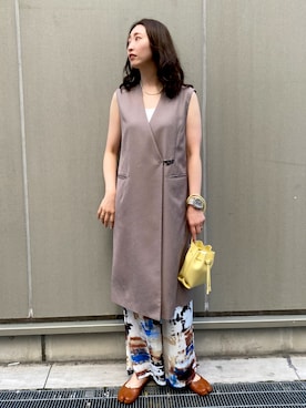 「結婚式」｜「アイテム（キャミソール）」を使った、aguriさん（レディース・160cm）の春コーディネート