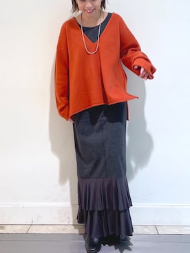 「RIVEDROITE」｜「アイテム（ワンピース/ドレス）」を使った、yu_kaさん（レディース・158cm）の冬コーディネート