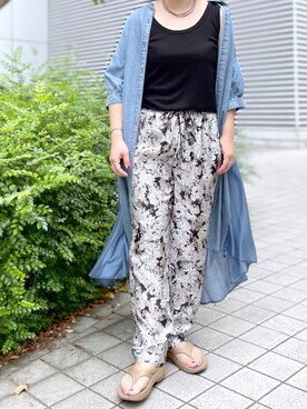 「RIVE DROITE（リヴドロワ）のアイテム（ワンピース/ドレス）」を使った、yu_kaさん（レディース・158cm）の夏コーディネート