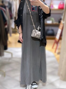 「RIVE DROITE（リヴドロワ）のアイテム（ワンピース/ドレス）」を使った、yu_kaさん（レディース・158cm）の夏コーディネート