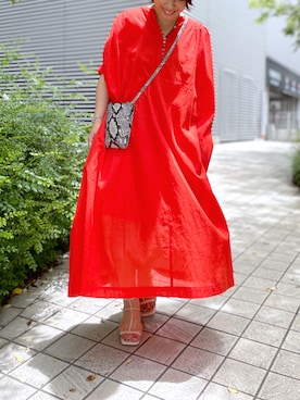 「RIVE DROITE（リヴドロワ）のアイテム（ワンピース/ドレス）」を使った、yu_kaさん（レディース・158cm）の夏コーディネート