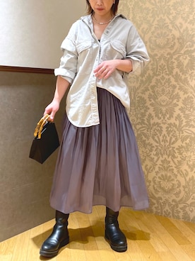 「RIVEDROITE」｜「アイテム（アクセサリー）」を使った、yu_kaさん（レディース・158cm）の冬コーディネート