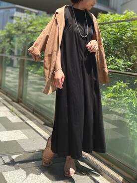 「RIVE DROITE（リヴドロワ）のアイテム（ワンピース/ドレス）」を使った、yu_kaさん（レディース・158cm）の夏コーディネート