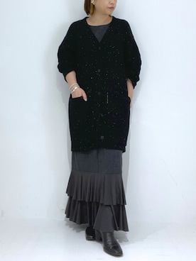 「RIVEDROITE」｜「アイテム（ワンピース/ドレス）」を使った、yu_kaさん（レディース・158cm）の冬コーディネート
