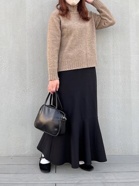 「note et silence （ノートエシロンス）のアイテム」を使った、rioさん（レディース・160cm）の冬コーディネート