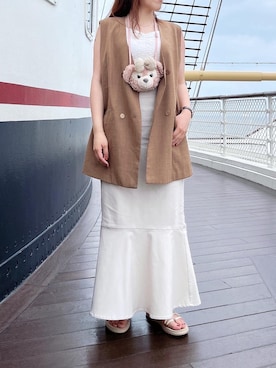 「TEVAサンダル」｜rioさん（レディース・160cm）の夏コーディネート