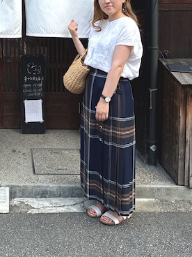 「オニール」｜rioさん（レディース・160cm）の夏コーディネート