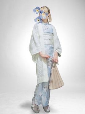 「アイテム（水着/着物・浴衣、シルバー系）」を使った、kazuakiさん（レディース・165cm）の夏コーディネート
