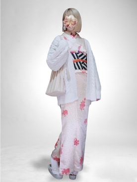 「アイテム（着物）」を使った、kazuakiさん（レディース・165cm）の春コーディネート