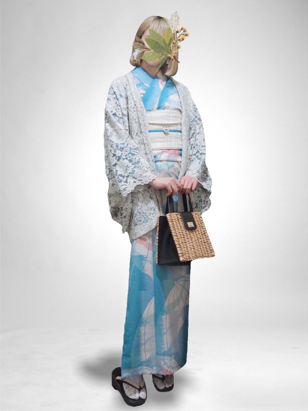 DOUBLE MAISON 浴衣 ロープ cameio X ROBE JAPONICA コラボ浴衣 cameio dot & stripe – ROBE