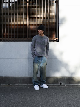 「thisisneverthat（ディスイズネバーザット）のアイテム（帽子）」を使った、thisisneverthatさん（メンズ・173cm）の秋コーディネート