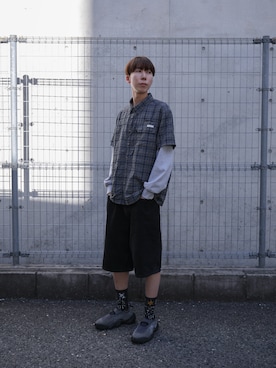 「thisisneverthat（ディスイズネバーザット）のT.N.T. Classic HDP L/S Tee（Tシャツ/カットソー、グレー系）」を使った、thisisneverthatさん（レディース・160cm）の春コーディネート
