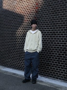「thisisneverthat（ディスイズネバーザット）のアイテム（帽子）」を使った、thisisneverthatさん（メンズ・174cm）の秋コーディネート