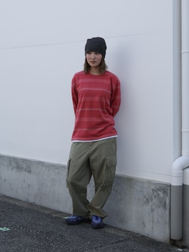 「thisisneverthat（ディスイズネバーザット）のアイテム（パンツ）」を使った、thisisneverthatさん（レディース・160cm）の秋コーディネート