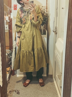 「ピスタチオ」｜「アイテム（パンプス）」を使った、うーさん 。さん（レディース・166cm）の秋コーディネート