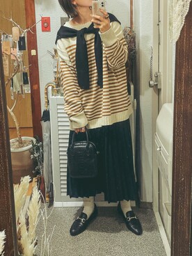 「ORiental TRaffic(ORiental TRaffic)」｜「アイテム（その他）」を使った、うーさん 。さん（レディース・166cm）の冬コーディネート