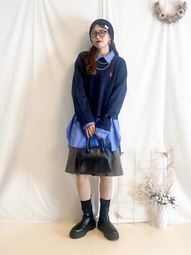 うーさん 。さん（レディース・168cm）の冬コーディネート