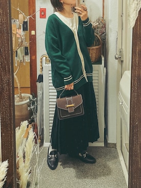「ニコアンド」｜「アイテム（その他）」を使った、うーさん 。さん（レディース・166cm）の冬コーディネート