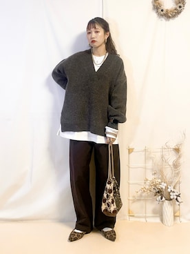 「select MOCA（セレクトモカ）のアイテム」を使った、うーさん 。さん（レディース・168cm）の冬コーディネート