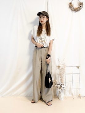 「イエベ秋」｜「アイテム（その他）」を使った、うーさん 。さん（レディース・168cm）の夏コーディネート