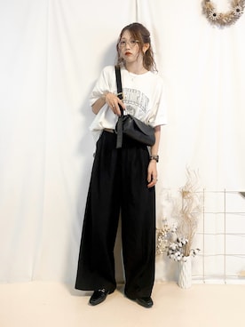 「アイテム（スラックス）」を使った、うーさん 。さん（レディース・168cm・30代）の夏コーディネート