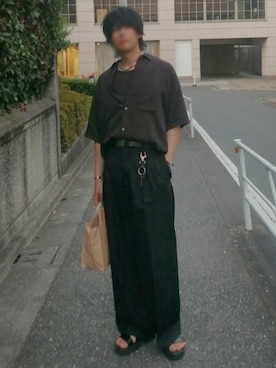 「メンズファッション」｜東京ディズニーランドさん（メンズ・177cm）の秋コーディネート