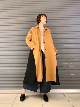 「OSMOSIS（オズモーシス）のアイテム（その他アウター）」を使った、hoshi._.さん（レディース・173cm）の秋コーディネート