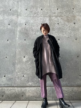 「OSMOSIS（オズモーシス）のアイテム（その他アウター）」を使った、hoshi._.さん（レディース・173cm）の秋コーディネート