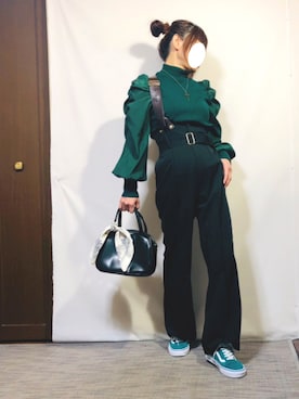 「パワショルニット」｜kaop🐣さん（レディース・150cm）の冬コーディネート