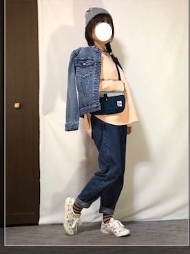 「CHUMS（チャムス）のアイテム（ショルダーバッグ）」を使った、kaop🐣さん（レディース・150cm）の春コーディネート