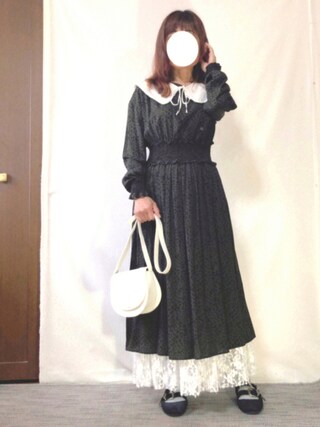 Zara ザラ の ボヘミアン刺繍ワンピース ランタンスリーブ 白 ワンピース Wear