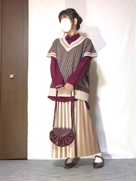 「frames RAY CASSIN（フレームスレイカズン）のアイテム（ベスト）」を使った、kaop🐣さん（レディース・150cm）の秋コーディネート