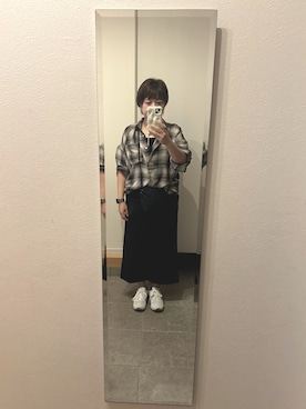 「アイテム（ショルダーバッグ）」を使った、めきちんさん（レディース・150cm・40代）の秋コーディネート