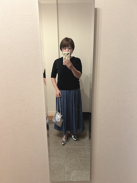 「アイテム（バッグ、ゴールド系）」を使った、めきちんさん（レディース・150cm）の夏コーディネート