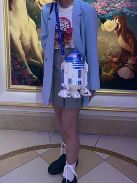 「H&M（エイチ・アンド・エム）のアイテム（テーラードジャケット）」を使った、あおいさん（レディース・161cm）の春コーディネート