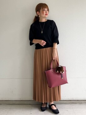 「アイテム（チャーム、ブラウン系）」を使った、MIPPOさん（レディース・149cm）の秋コーディネート
