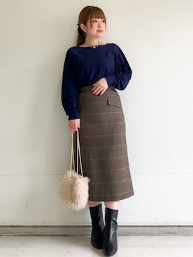 「index（インデックス）のアイテム」を使った、MIPPOさん（レディース・149cm）の秋コーディネート