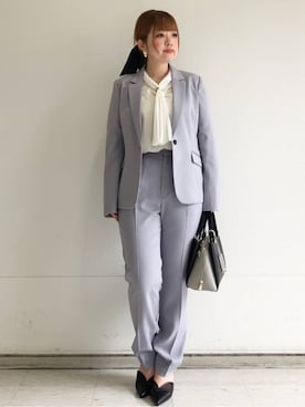 「index（インデックス）のアイテム（テーラードジャケット）」を使った、MIPPOさん（レディース・149cm）の春コーディネート