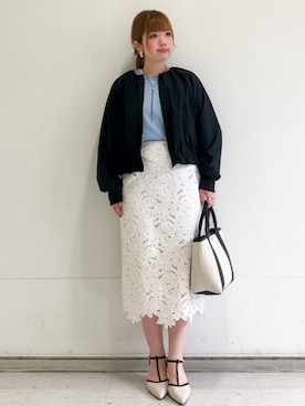 「index（インデックス）のアイテム（テーラードジャケット）」を使った、MIPPOさん（レディース・149cm）の春コーディネート