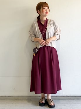 「アイテム（チャーム、ブラウン系）」を使った、MIPPOさん（レディース・149cm）の夏コーディネート