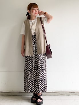 「OPAQUE.CLIP（オペークドットクリップ）のアイテム」を使った、MIPPOさん（レディース・149cm）の夏コーディネート